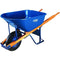 Jackson Professional Tools M6FFBB Steel Contractors Wheelbarrow 6 cubic feet Flat-Free Smooth Ball Bearing Blue