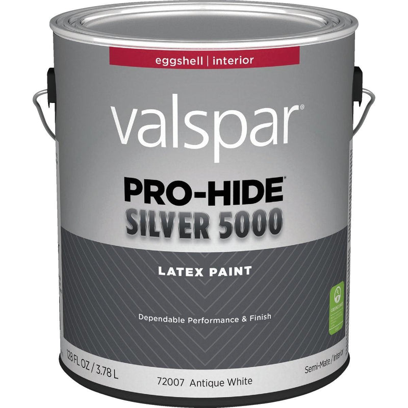 Valspar 028.0072007.007 Valspar Pro-Hide Silver 5000 Latex Eggshell Interior Wall Paint 1 Gal.