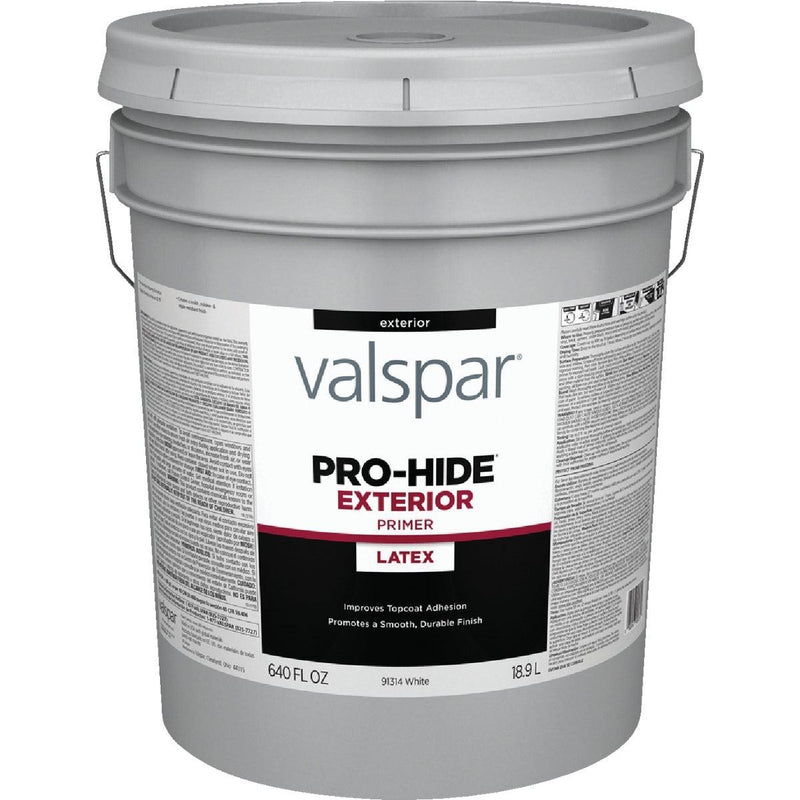 Valspar 028.0091314.008 Pro-Hide White Exterior Primer 5 Gal.