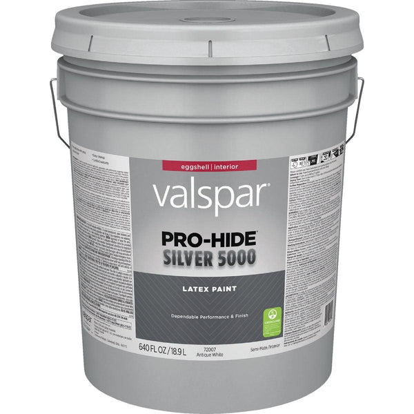 Valspar 028.0072007.008 Valspar Pro-Hide Silver 5000 Latex Eggshell Interior Wall Paint 5 Gal. Replacement MPN