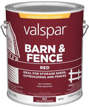 Valspar 018.2121-11.007 Oil Paint & Primer In One Low Sheen Barn & Fence Paint Red 1 Gal.